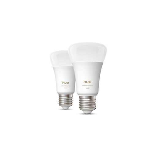 [8720169364868] PHILIPS 2 Smart LED Bulbs A60 Warm White Light E27 Base 8.1w 1000-2000k 1100 Lumens