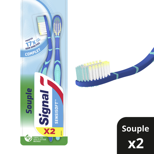 [8720181237720] SIGNAL Sensisoft Soft Toothbrush Gum Care Complet 2-pack
