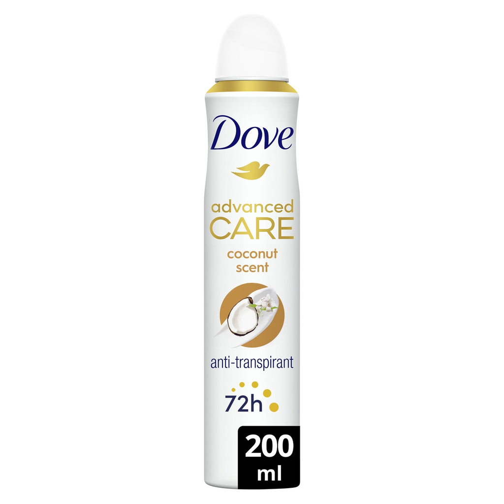 DOVE Advanced Care Déodorant Spray Femme Noix de Coco 200 ml