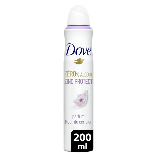[8720181455254] DOVE Compressed Deodorant Spray Zinc Protect Cherry Blossom 0% Alcohol 200 ml
