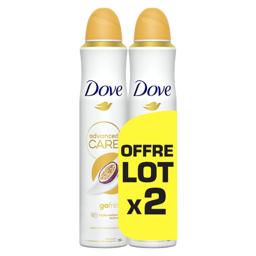 [8720181465116] DOVE Desodorante Advanced Care Go Fresh Passion 2 frascos de 200 ml