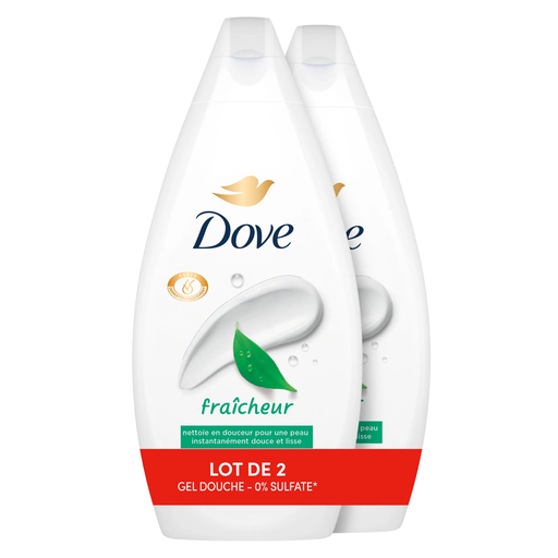 [8720181490101] DOVE Fresh Shower Gel 2-pack of 450 ml