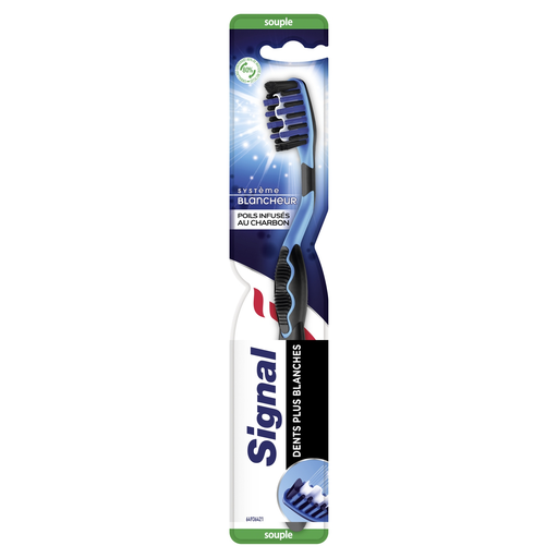 [8720181724626] SIGNAL Escova de dentes suave Sistema Blancheur cerdas com carvão 1 unidade