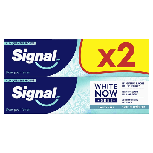 [8720181754913] SIGNAL White Now 3in1 Toothpaste Cavity Protection 2 x 75 ml