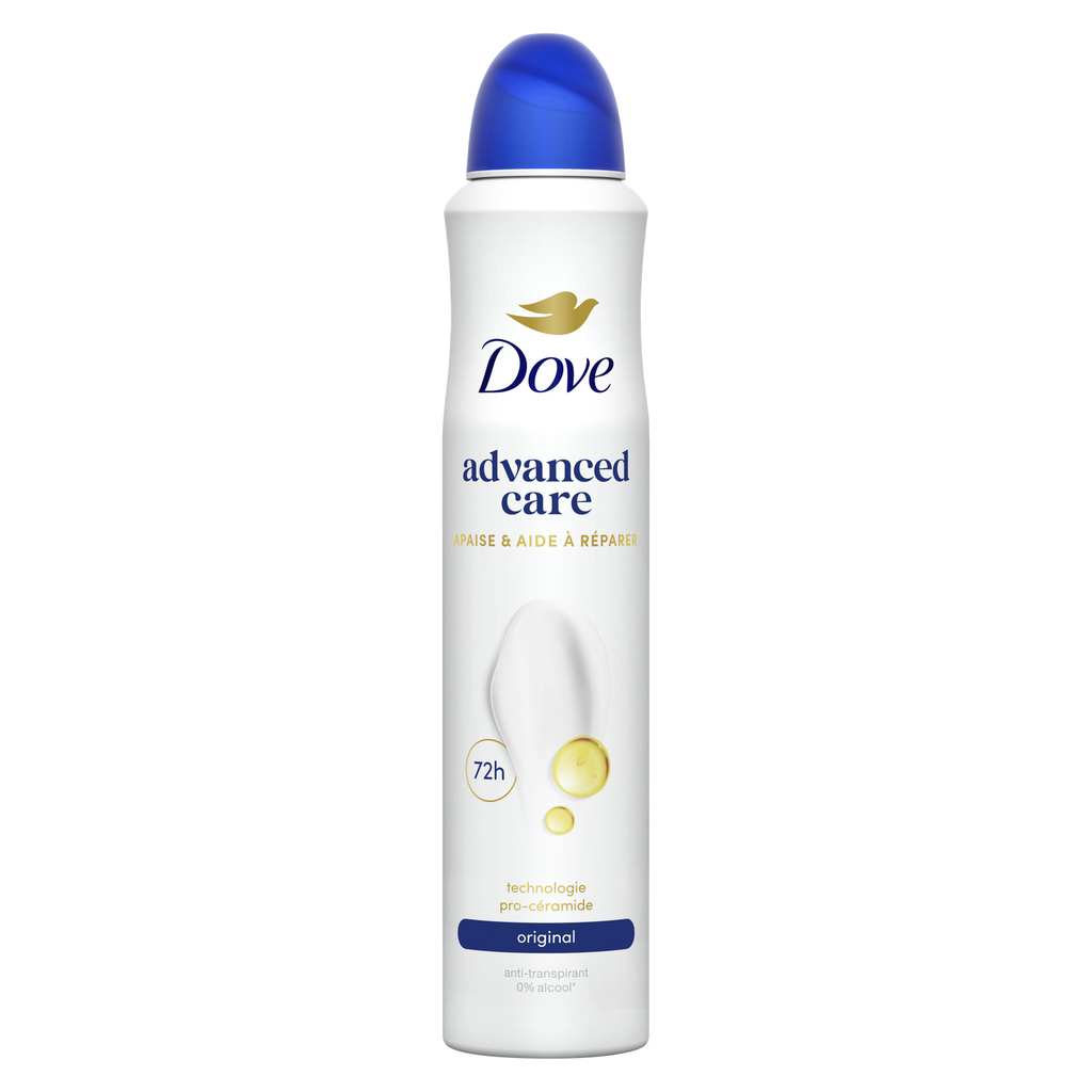 DOVE Desodorizante Spray Mulher Acalma e Ajuda a Reparar Original Advanced Care 200 ml