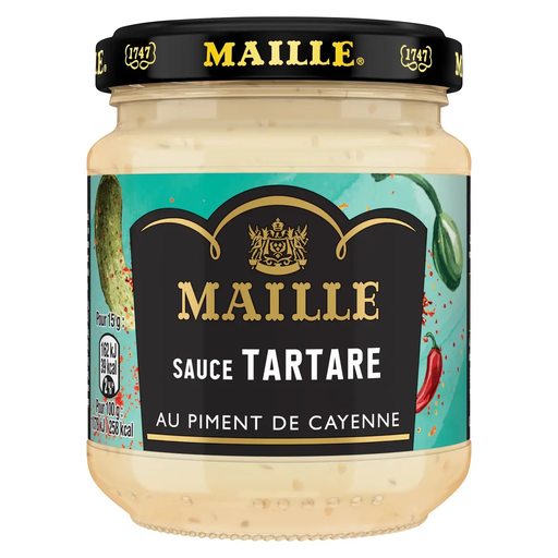 [8720182565662] MAILLE Sauce tartare au piment de Cayenne 185 g