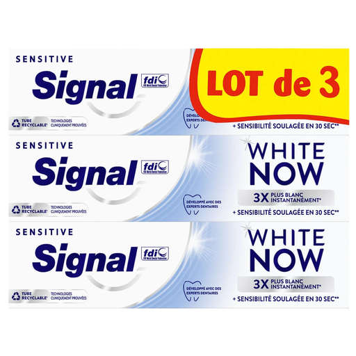 [8720182597847] SIGNAL White Now Sensitive Toothpaste 3 tubes of 75 ml