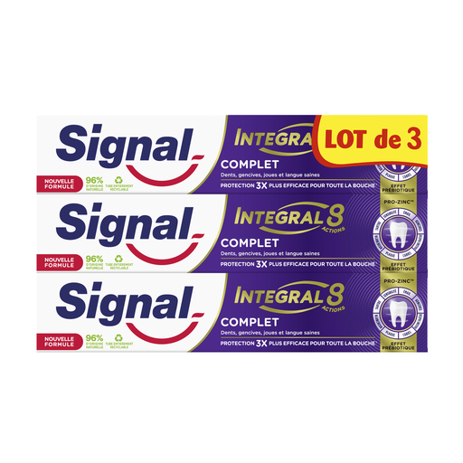 [8720182729781] SIGNAL Integral 8 Complete Prebiotic Toothpaste 3 x 75 ml