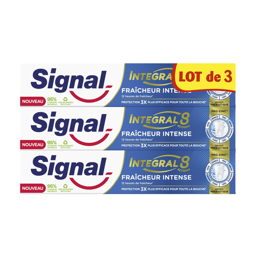 [8720182730565] SIGNAL Integral 8 Intense Freshness Toothpaste 3 x 75 ml