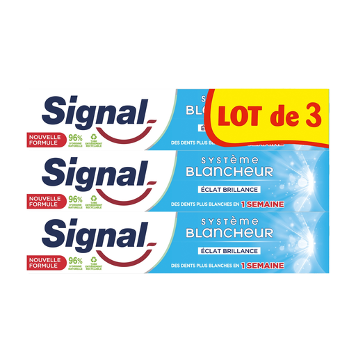 [8720182735614] SIGNAL System Blancheur Eclat Brillance Toothpaste 3x75ml