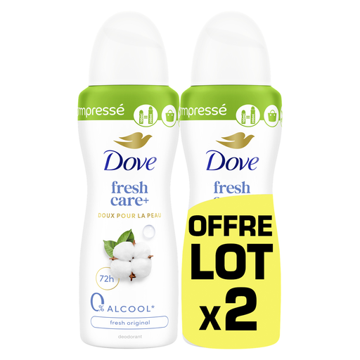 [8720182803894] DOVE Desodorizante Spray Comprimido Fresh Original 2x100ml