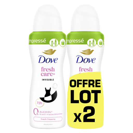 [8720182803917] DOVE Desodorante Spray Comprimido Invisible Fresh Freesia 2x100ml