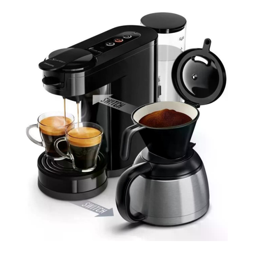 [8720389014253] PHILIPS SENSEO SWITCH Coffee Pod Machine HD6592/65 Intense Black