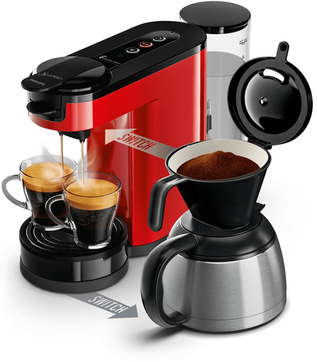[8720389014260] SENSEO Máquina de Café Semiautomática 2-em-1 HD6592/84 1 L