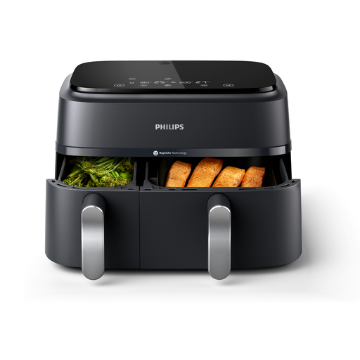 [8720389033001] PHILIPS Airfryer NA351/00 double basket 9 L