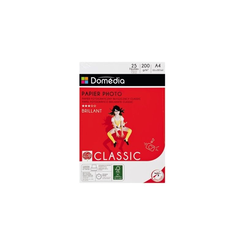 DOMEDIA Papel Fotográfico A4 200g 25 folhas