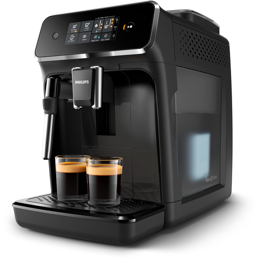 [8720389041273] PHILIPS Cafetera Espresso Con Molinillo Ep2225/10 Serie 2200 Espumador De Leche 2 Cafés Molinillo Cerámico Negro Brillante
