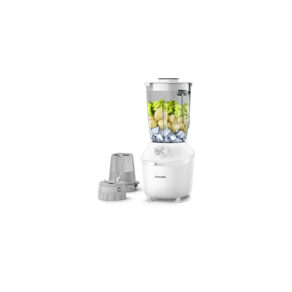 PHILIPS Liquidificadora Serie 3000 Hr2291/20 Copo De Vidro 600w Branco 1.25 L