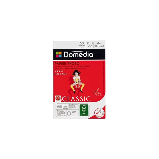 [3250391892389] DOMEDIA Papel Fotográfico A6 200g 50 folhas