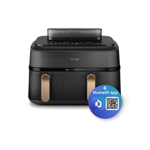 [8720389049286] PHILIPS Friteuse à air Fryer NA552/00 avec deux paniers 6 L et 3 L
