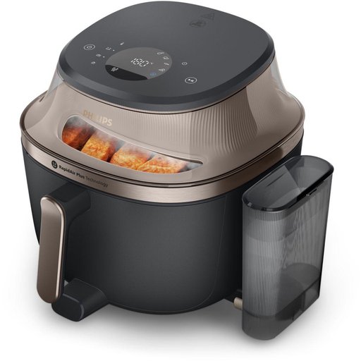 [8720389067068] PHILIPS Airfryer Novaplus 5000 Series Steam Black Gold 10 L