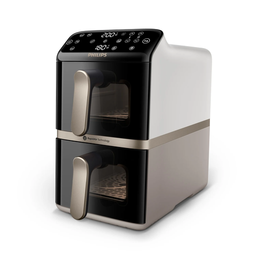 [8720389072253] PHILIPS Serie 4000 Airfryer Con Doppio Cestello Verticale Friggitrice Ad Aria