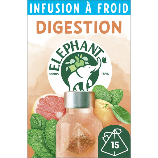 [8720608002146] ELEPHANT Infusión en frío Digestión menta pomelo 15 bolsitas 34 g