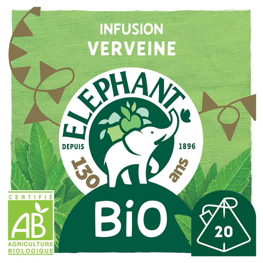 ELEPHANT Infusión bio verbena 20 bolsitas 26 g