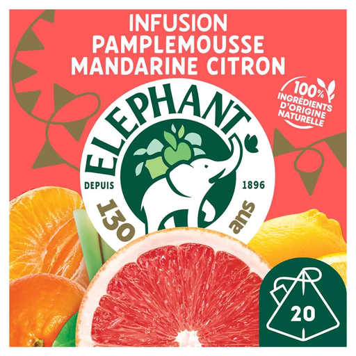 [8720608025176] ELEPHANT Infusión pomelo mandarina limón y hierba limón 38 g