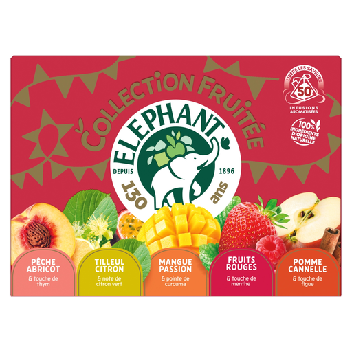 [8720608034437] ELEPHANT Infusión frutal surtido 50 bolsitas
