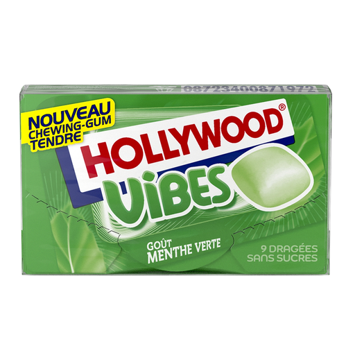 [8723400871972] HOLLYWOOD Chewing-gum Green Mint flavor 21 g