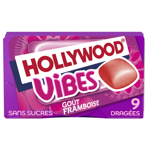 [8723400872009] HOLLYWOOD Raspberry Chewing Gum 21 g