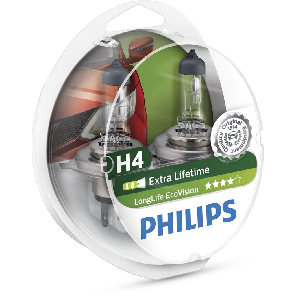 PHILIPS Automotive Bulb H4 eco 12V 60/55W pack of 2