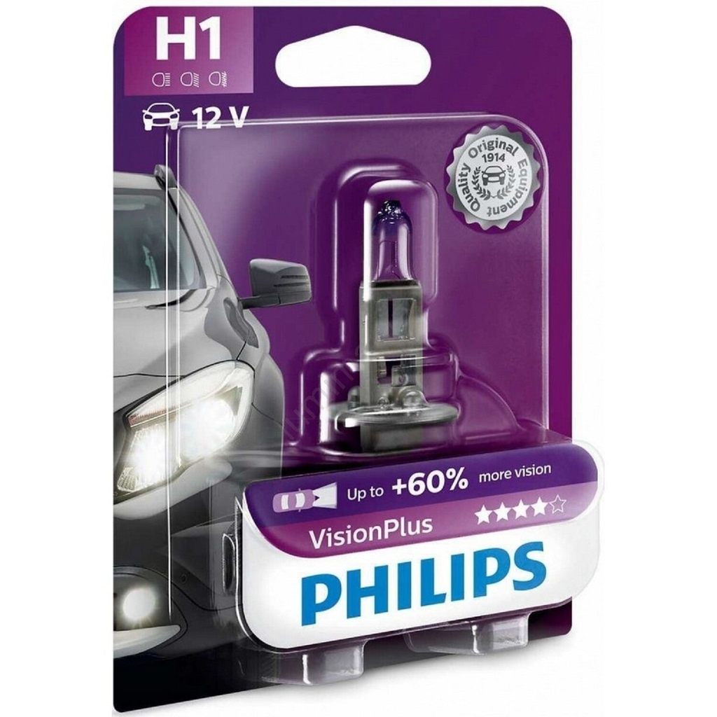 PHILIPS Car Bulb H1 Vision Plus 12V 1 unit