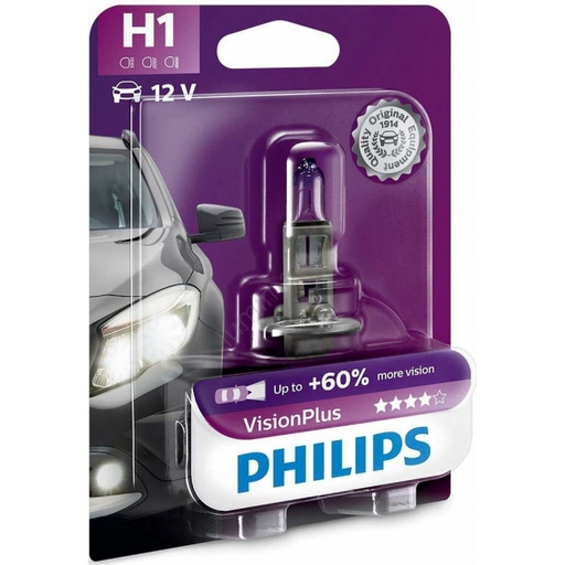 [8727900363203] PHILIPS Car Bulb H1 Vision Plus 12V 1 unit