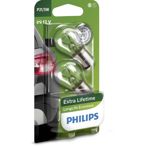 [8727900382129] PHILIPS Automotive Bulb P21 5W eco pack of 2 bulbs