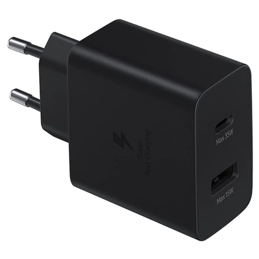 [8806092265585] SAMSUNG Double Chargeur maison USB A+C PD 50W (15+35W) Power Delivery Noir