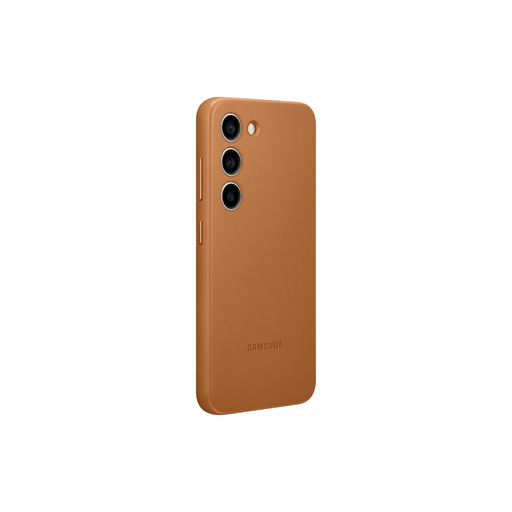 [8806094770438] SAMSUNG Leather Protective Cover for Galaxy S23 Camel