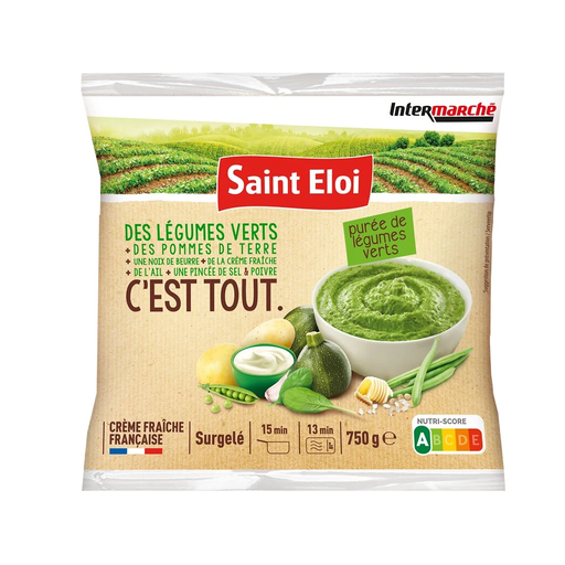 [3250391910908] SAINT ELOI Puré de legumes verdes cozinhado congelado 750 g