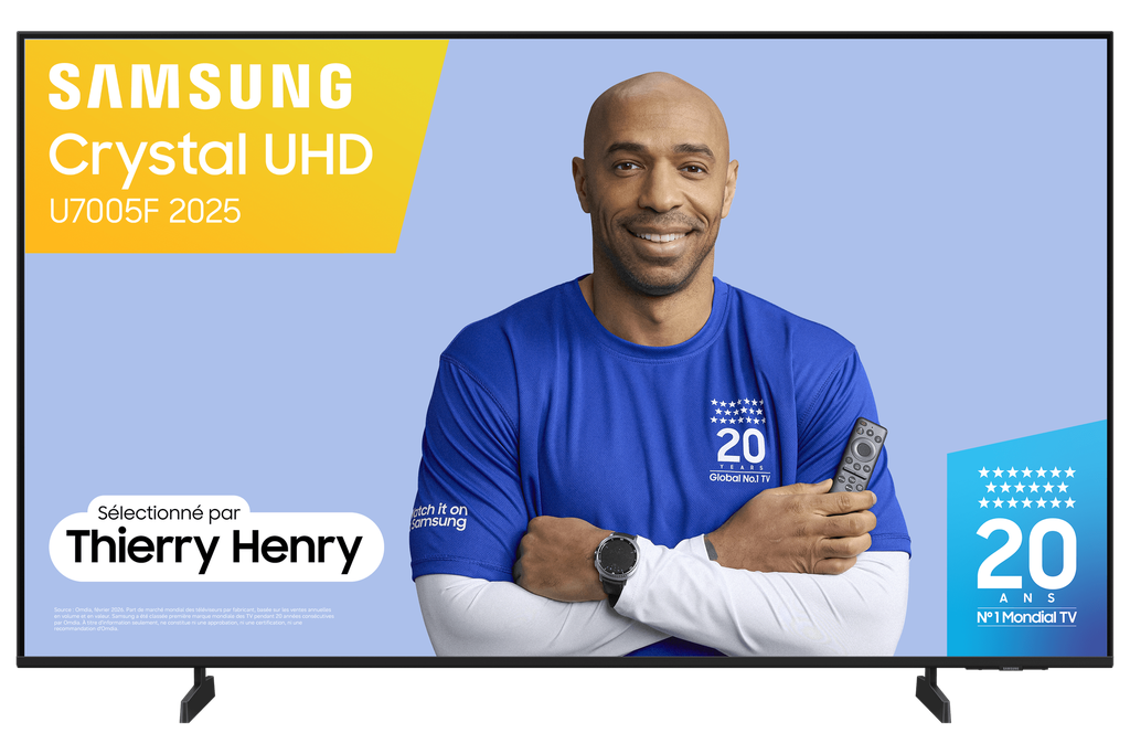 SAMSUNG Televisor Crystal UHD 43U7005F 4K Smart TV 43 polegadas