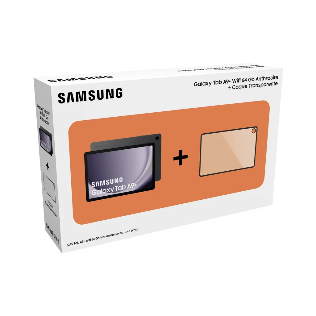 SAMSUNG Tablette Tab A9+ et Coque 64Go