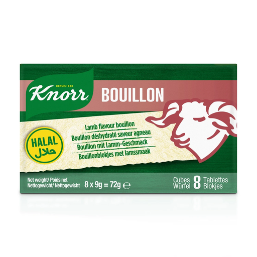 [8886467052422] KNORR Bouillon déshydraté saveur agneau halal 72 g