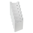 EXACOMPTA Clasificador Mural Modular Vertical 6 Compartimentos A4 Gris Claro