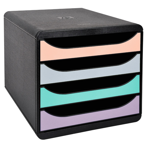 [9002493424593] EXACOMPTA 4-Drawer Filing Module Blush Black/Past 1 unit