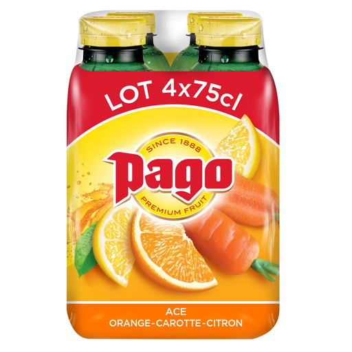 [9002515601049] PAGO ACE Orange Carrot and Lemon Drink 4 x 75 cl