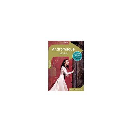 [9782410003901] BELIN Andromaque Classico Lycée Pocket Olive And Red 17.7 X 12.4 X 0.9cm