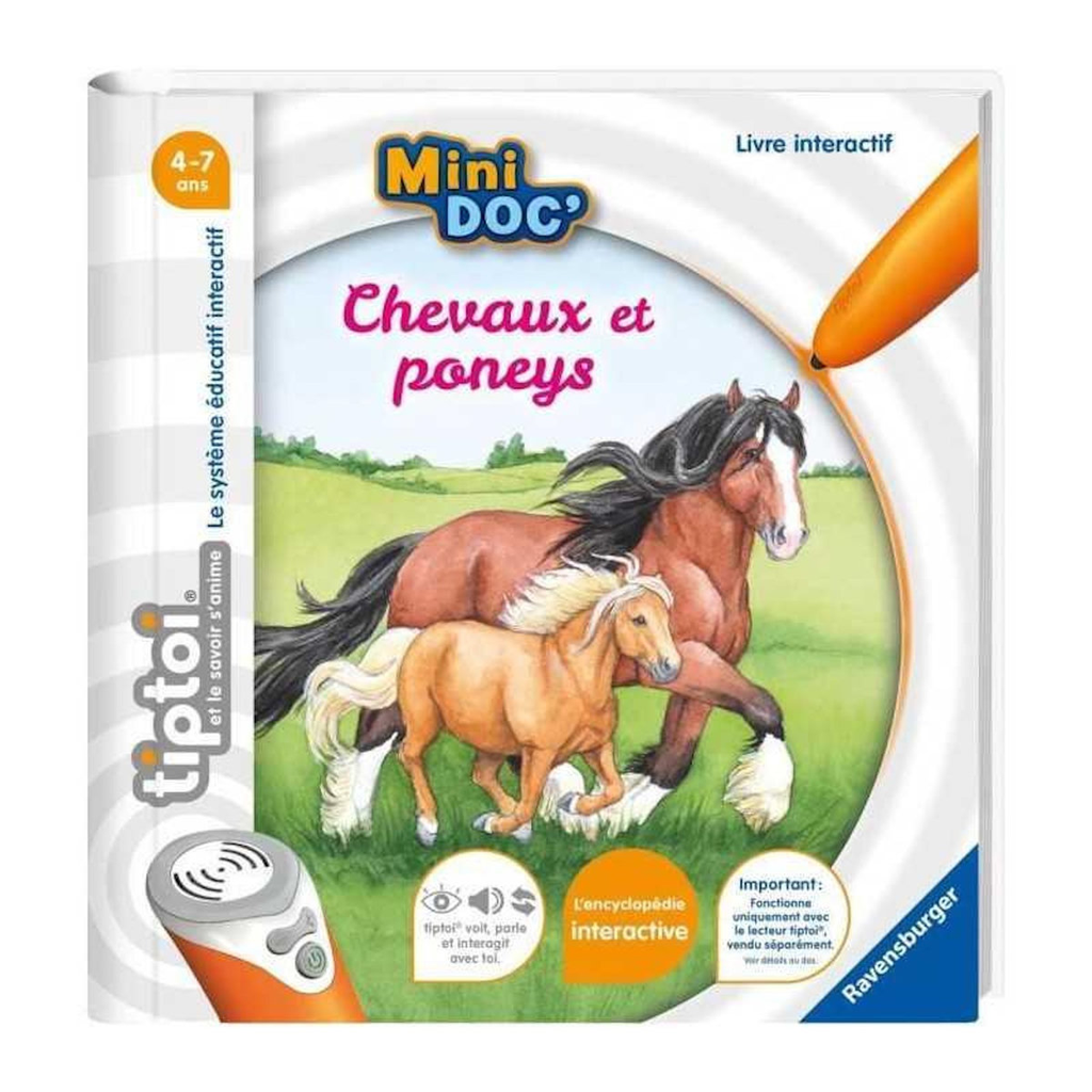 RAVENSBURGER Tiptoi Livro interativo Mini Doc' Cavalos e póneis