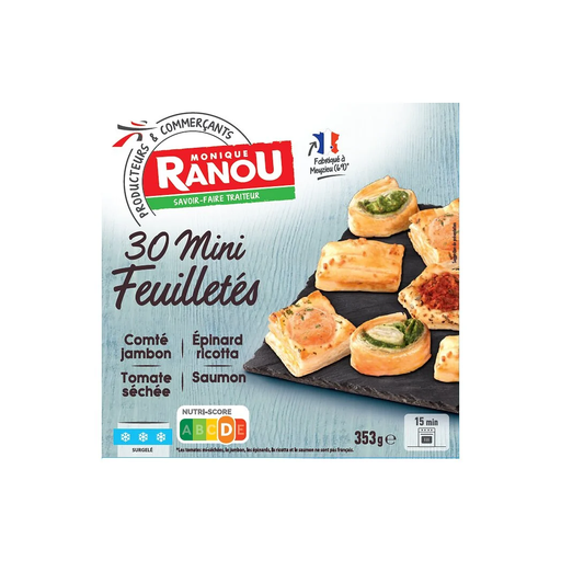 [3250391951635] MONIQUE RANOU Mini hojaldres surtidos 353 g