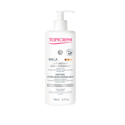 [3700281704457] TOPICREM Lait Corps Hydratant Unifiant MELA 500 ml