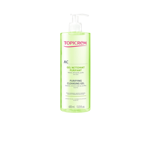 [3700281703269] TOPICREM Gel Facial Limpiador y Desmaquillante para Pieles Sensibles Mixtas a Grasas 400 ml
